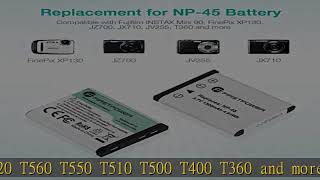 FirstPower NP-45/NP-45A/NP-45S Battery (X2) and Dual Charger for Fujifilm INSTAX Mini 90 Fuji FineP