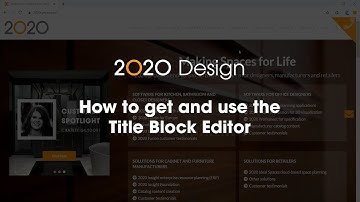 2020 Design Tip: How to get and use the Title Block Editor