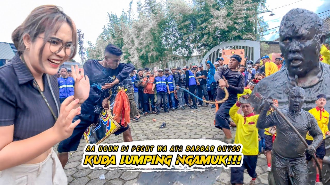 4 Kuda Lumping Ngamuk!!! Dipecut  Aa Ugum Sama Mang Beben - Seni Benjang Mekar Budaya
