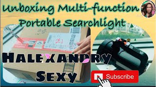 Unboxing multifunction portable searchlight