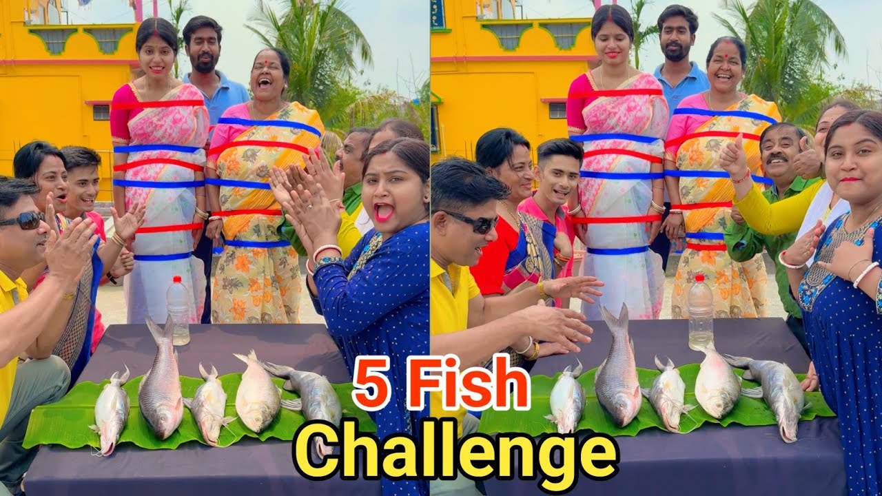 Five Fish Win Woman Challenge Funny Game