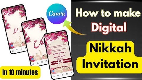 How to Make a Digital Nikkah Invitation Video in Canva Tutorial within 10 minutes @mairanaeem10 