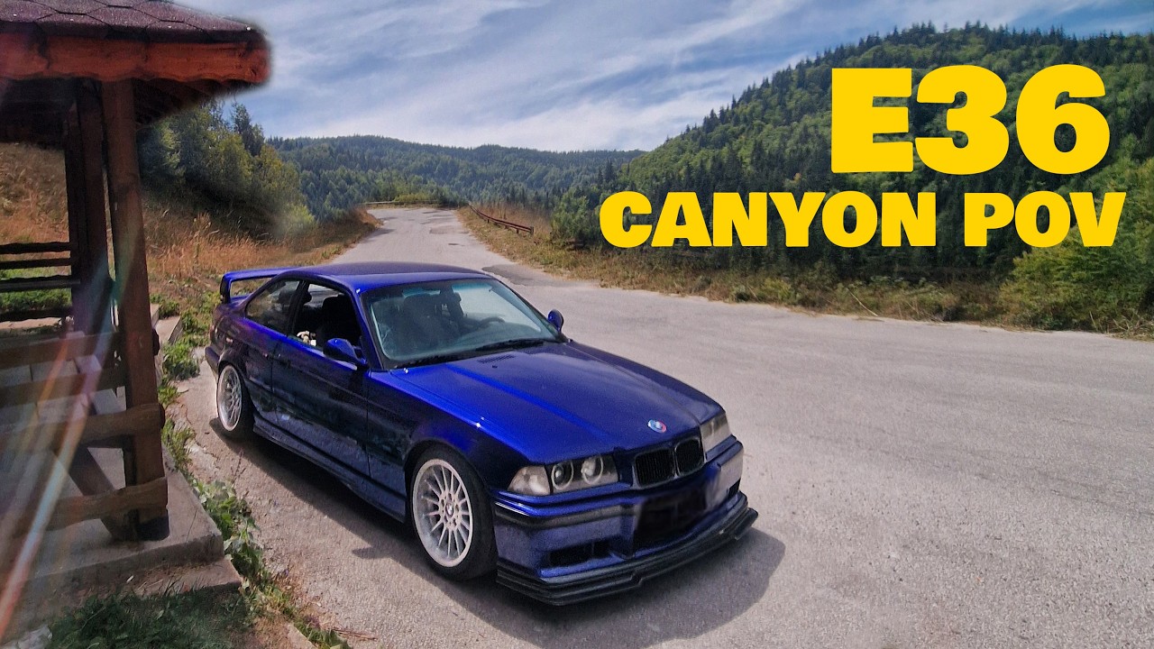 E36 POV Drive 328i + 3rd Person View | Canyon Cruise | M52B28 Sound