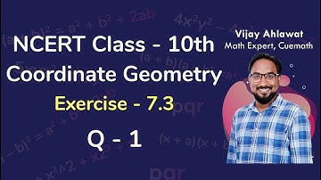 Class 10 Chapter 7 Ex 7.3 Q 1 Coordinate Geometry  Maths NCERT CBSE