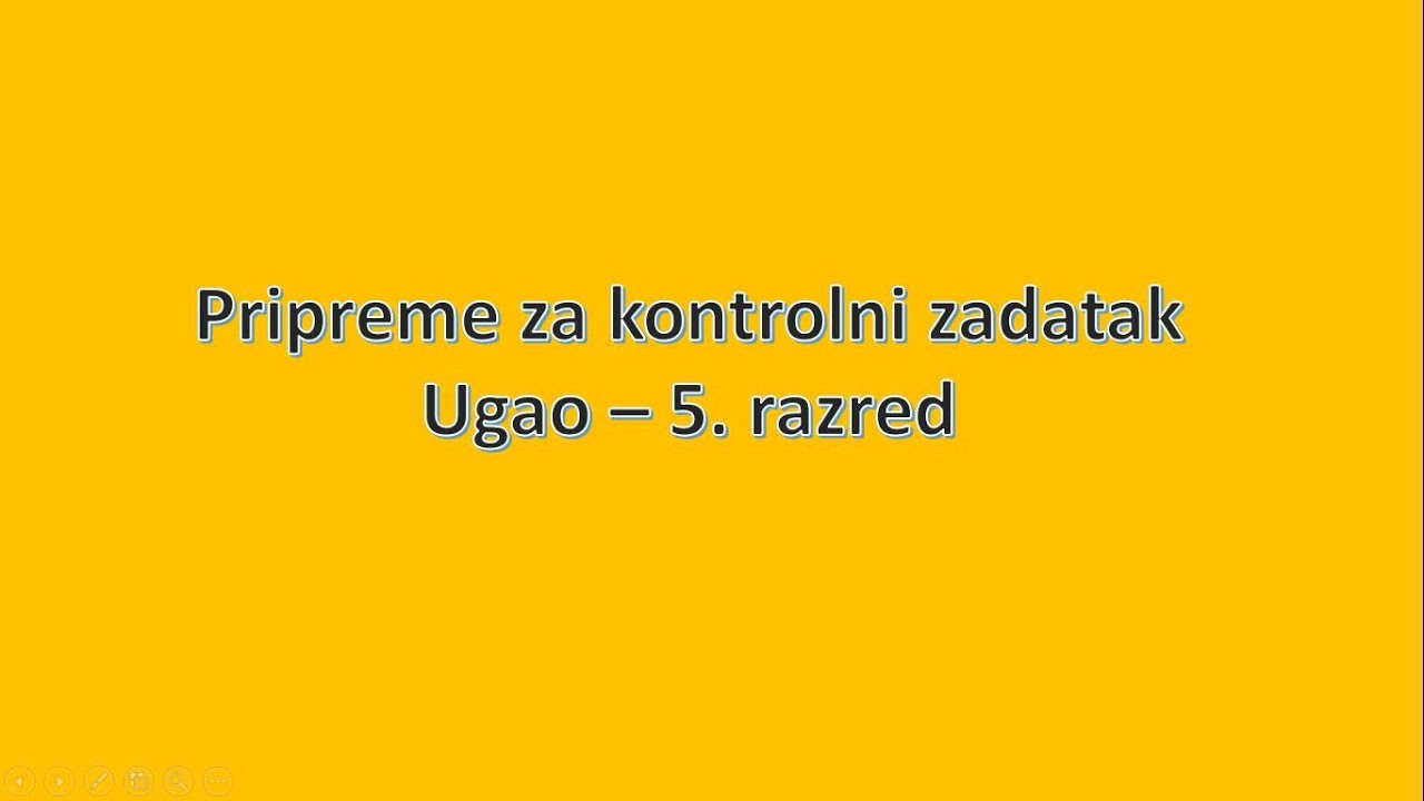 Priprema za kontrolni zadatak  - ugao  - 5.  razred