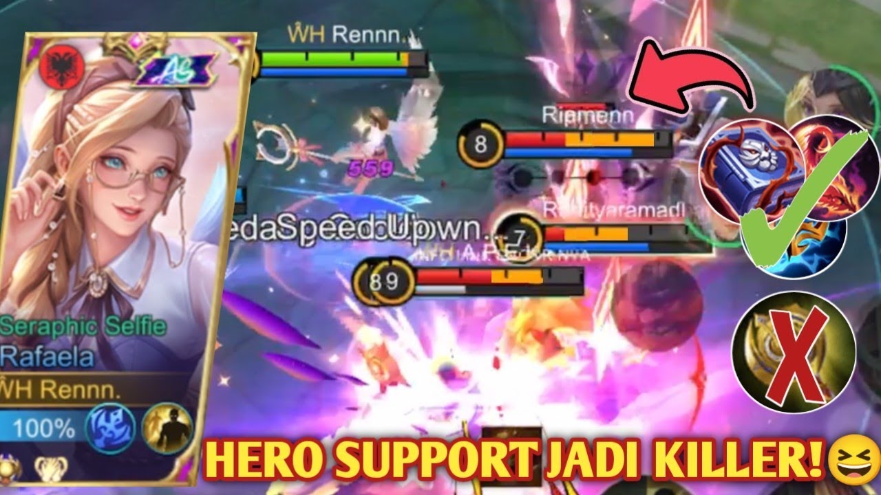 BUILD RAFAELA MAGE YANG BENAR! CARA BIAR DAMAGE NYA SAKIT! BUILD ...