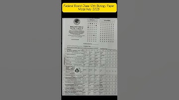 Federal Board Biology Class 10th MCQs Answer key 2025- Fbise Exam 2025