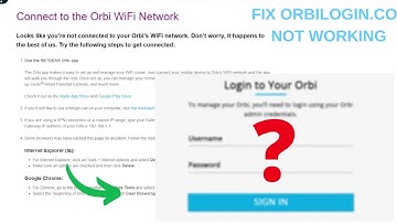 Orbilogin.net not working error | Fix orblogin.net not working error | Router Experts