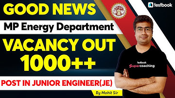 MP Energy Department Vacancy 2022 Out | Big News! |Syllabus, Qualification, Eligibility by Mohit Sir