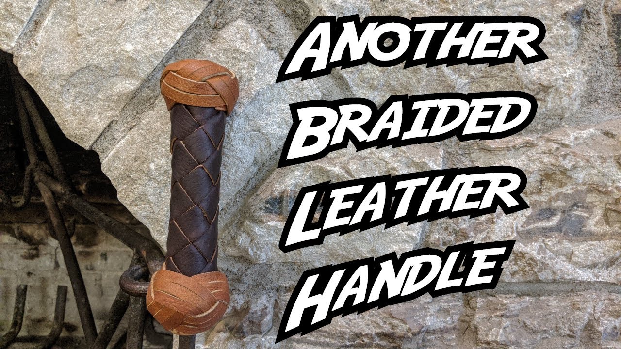 Making another braided leather handle wrap with more explanation on how I  braid these things 