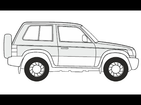How to Draw a Mitsubishi Pajero / Как нарисовать Mitsubishi Pajero