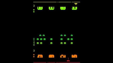 Space Invaders II Midway cocktail MAME Gameplay video Snapshot -Rom name invad2ct-