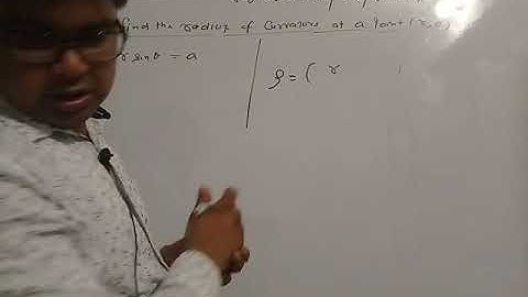 Curvature(radius of curvature video 13 ) find the radius of curvature in pedal form