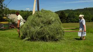 What a Carpathian Family of 7 Eats After Moving a GIANT Haystack by Hand
