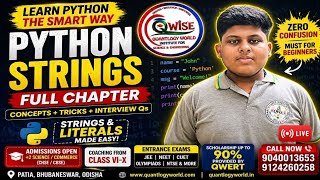 🐍 Python Strings Full Chapter 🔴 LIVE | Learn Python for Beginners (Zero Confusion)