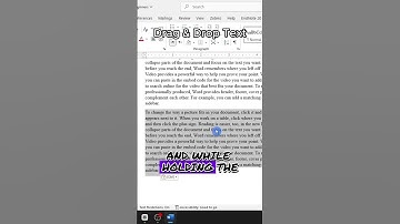 Drag and Drop Text in Word #word #wordforbeginners #wordtipsandtricks #wordtips #microsoftword