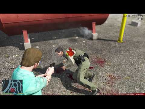 GTA 5 - Combat MG Mk II Gang Massacre + Six Star Escape