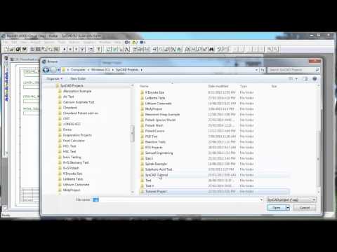 SysCAD Tutorial - Section 7.3 Merge Projects