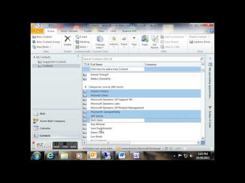 How to categorize Outlook 2010 Contacts