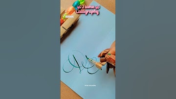 Subscriber’s Name in Beautiful Calligraphy 💚 | Copperplate Script #shorts #nameart #youtubeshorts
