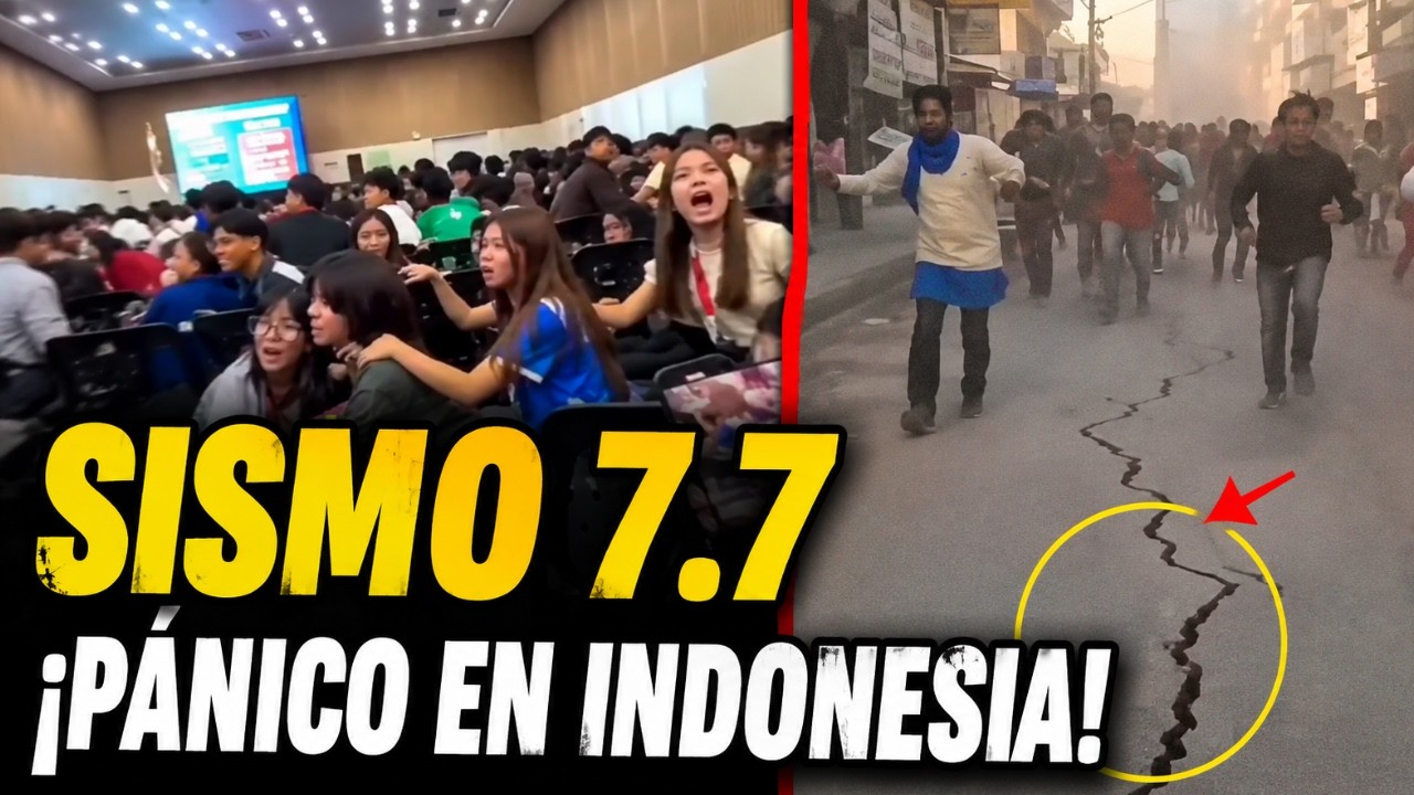 Miniatura de YouTube: 🚨TERREMOTO 7.7 EN INDONESIA: Alerta de tsunami, daños y últimas noticias