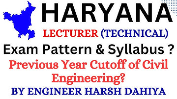 HPSC Lecturer Syllabus, Exam Pattern & Previous Year Cutoff Haryana Lecturer civil electrical & oth.