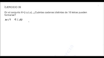 VARIACIONES, PERMUTACIONES Y COMBINACIONES (27), COMBINATORIA, EJERCICIO 39