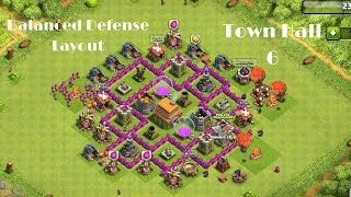 Clash Of Clans Balanced Defense Base Layout Town Hall 6 | TH 6 | COC screenshot 4