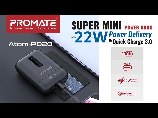 Super Mini Power Bank with 22W Power Delivery & Quick Charge 3.0