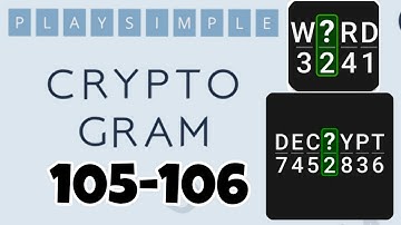 PlaySimple CRYPTOGRAM level 105 106
