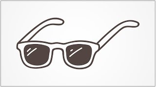 how to draw sun glasses step by step for kids