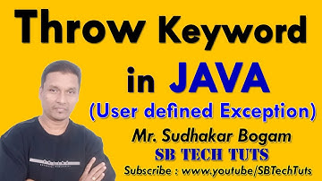 Throw Keyword in Java | User defined Exception in Java | Exception Handling | Java Programming