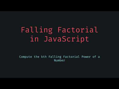JavaScript Math Calculate Falling Factorial of a Number