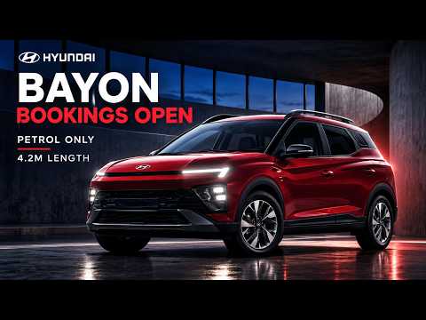 Hyundai Bayon Bookings OPEN! 🔥 Petrol-Only SUV, No CNG? | 4.2m Length & More Details