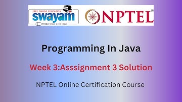 NPTEL Programming In Java Week 3 Assignment 3 Answers Solution Quiz | 2025 Jan |