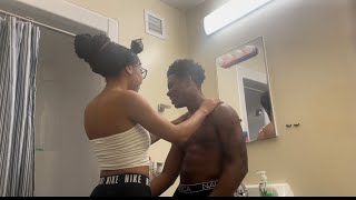 “Let’s Do It” in the shower prank on Crush🧼💦😋