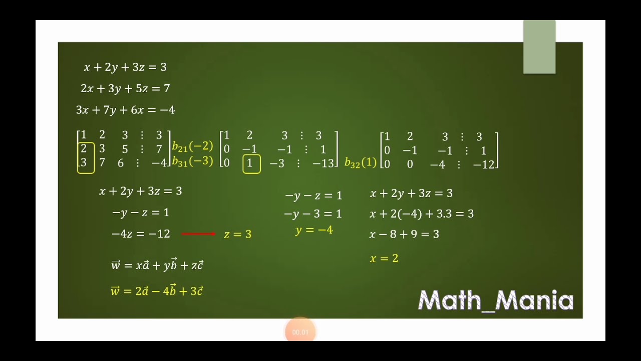 KOMBINASI LINEAR VEKTOR - YouTube