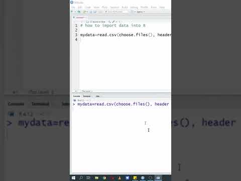 Import dataset into R programming using R studio - YouTube