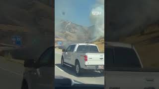 Multiple fires burning off I-80 in Millcreek