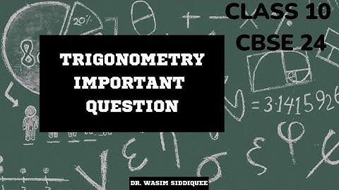 Trigonometry from RD sharma Exercise 11.1 Q85 #10th #ncert #youtubevideos #wclasses #mathstricks