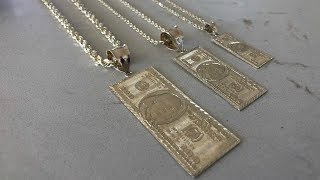 GOLD 100 Dollar PENDANT?!?! - YouTube