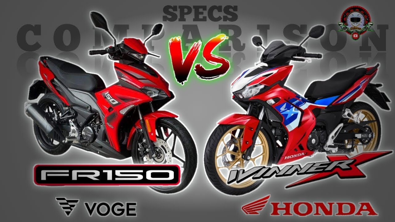 VOGE FR150 vs HONDA WINNER X 150 SPECS COMPARISON