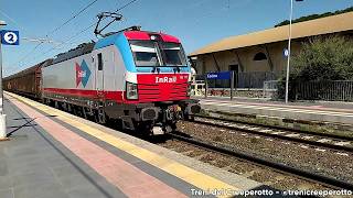 Treno merci con E193.777 Vectron InRail in transito a Cecina - 03/04/2026