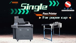 Digital Printing machine for paper cup fan, single pass printer