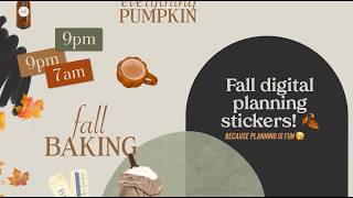Y’all! Who loves functional cute stickers?! Fall digital planning stickers
