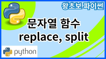 왕초보 파이썬(Python) 8. 문자열 함수, replace, split