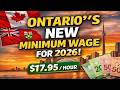 New Ontario Minimum Wage Increase Confirmed For 2026 — Full Pay Breakdown