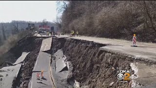 Gov. Wolf Surveys Route 30 Collapse, Landslide Damage