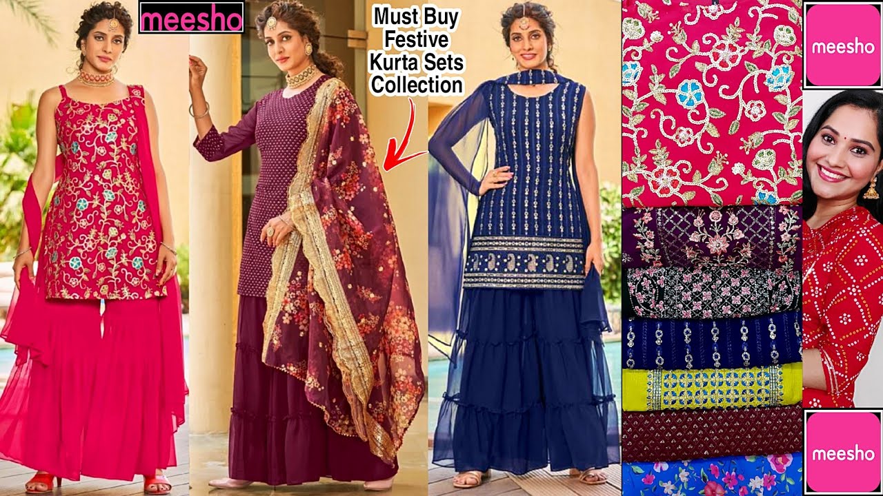 👗Meesho Kurtis/Kurta Sets Haul Start Rs.658😍Meesho Kurti, Sharara