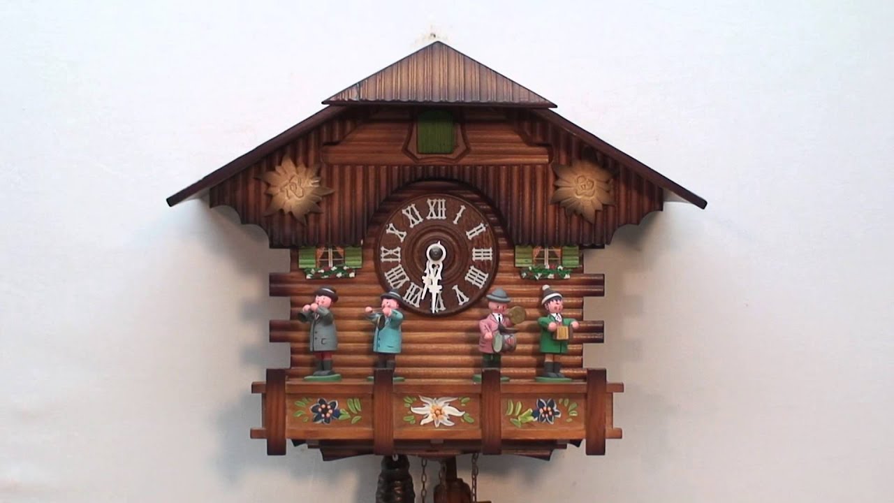 Hubert Herr Musical Cuckoo Clock With Moving Oompah Band YouTube